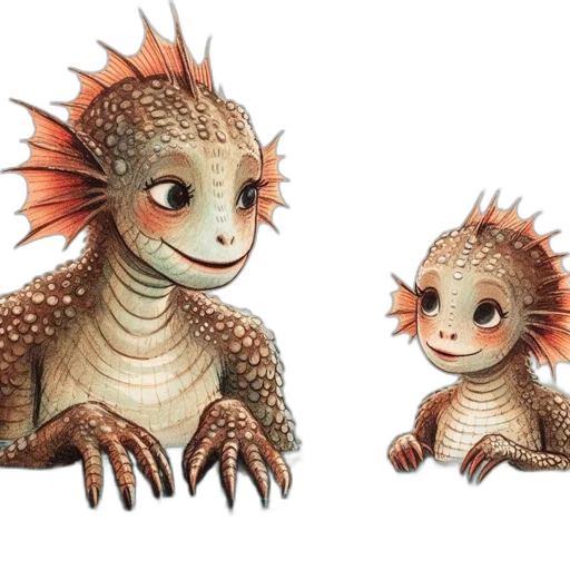 creature, dragon, animal, concept art, 3d render, fantasy art, photorealistic, two transparent PNG cut-out