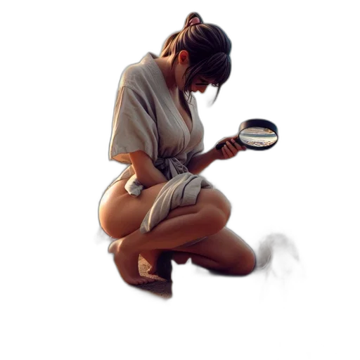 food, staff, jewelry, dress, photorealistic, oil painting, concept art, fantasy art transparent PNG cut-out