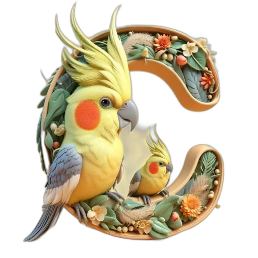 dragon, jewelry, crown, 3d render, elaborate, nature-inspired, letter, featuring transparent PNG cut-out