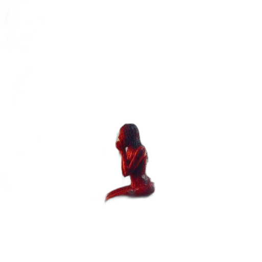 creature, dress, hair, mask, pixel art, 3d render, concept art, photorealistic transparent PNG cut-out