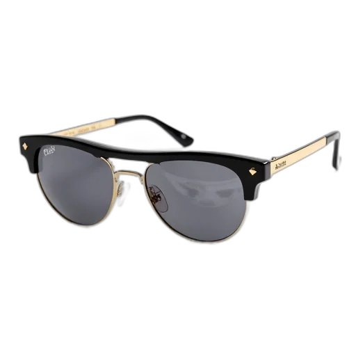 pair, black, gold, sunglasses, curved, frame, temple, tip transparent PNG cut-out