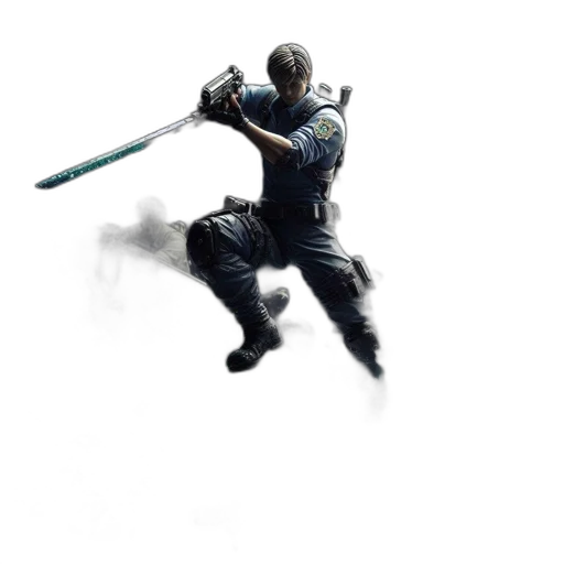 sword, weapon, staff, robot, concept art, 3d render, fantasy art, pixel art transparent PNG cut-out