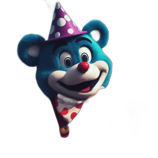 hat, staff, mask, creature, 3d render, concept art, photorealistic, blue transparent PNG cut-out
