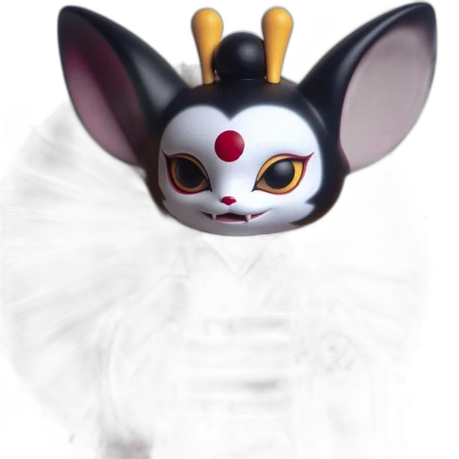mask, creature, animal, staff, 3d render, concept art, fantasy art, photorealistic transparent PNG cut-out