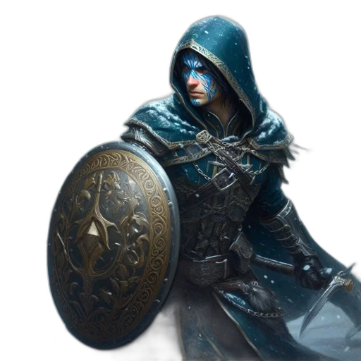 sword, weapon, staff, fantasy art, concept art, 3d render, photorealistic, blue transparent PNG cut-out