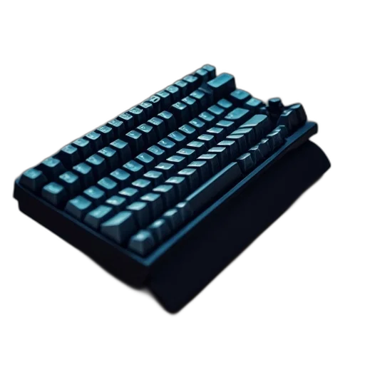 weapon, 3d render, cyberpunk, blue transparent PNG cut-out