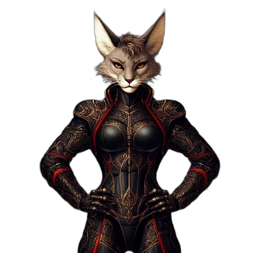 mask, animal, robot, dress, concept art, fantasy art, 3d render, cyberpunk transparent PNG cut-out