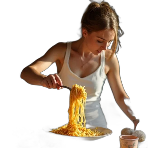 food, dress, staff, photorealistic transparent PNG cut-out
