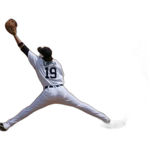 creature, animal, baseball, player, wearing, number, stretches, out transparent PNG cut-out