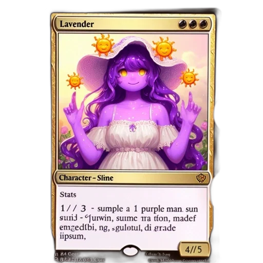 flower, concept art, fantasy art, pastel, gold, trading, card, showcases transparent PNG cut-out