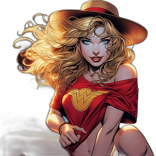 comic book art, concept art, cartoon, fantasy art, female, character, blonde, hair transparent PNG cut-out