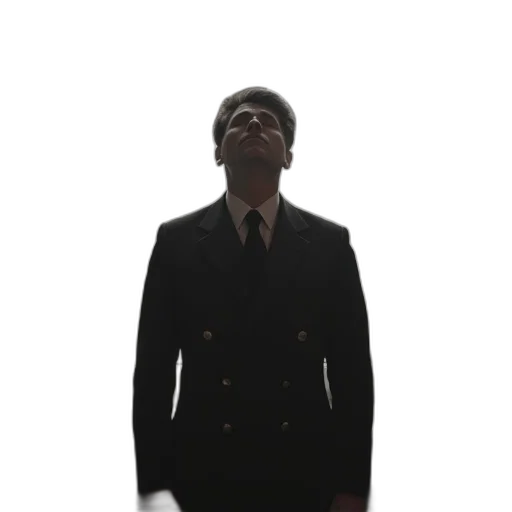 jacket, staff, crown, face transparent PNG cut-out