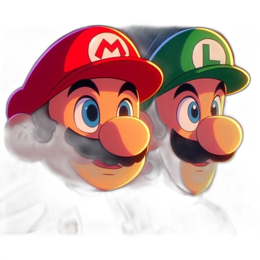 hat, mask, face, 3d render, concept art, pixel art, photorealistic, mario transparent PNG cut-out