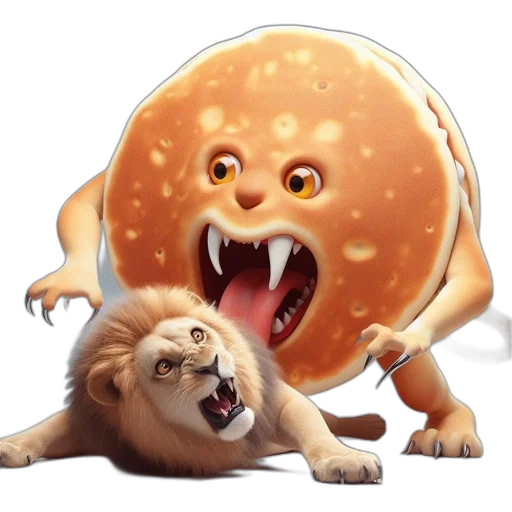 food, animal, creature, concept art, photorealistic, 3d render, large, round transparent PNG cut-out