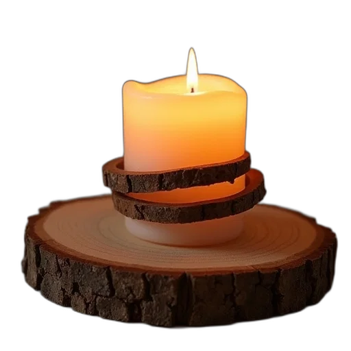 crown, hat, food, 3d render, fire, earth tones, wood, bands transparent PNG cut-out
