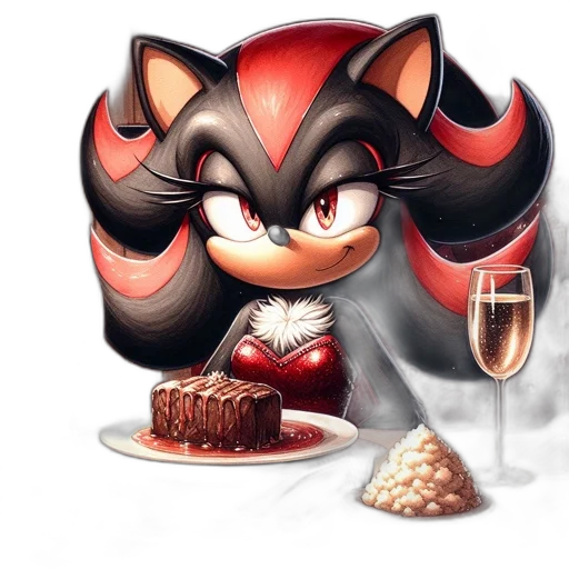 food, concept art, 3d render, fantasy art, pixel art, animated, cat, red transparent PNG cut-out