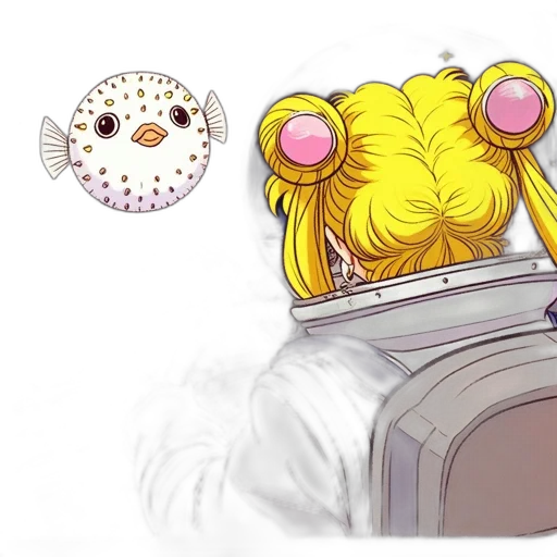 robot, mask, hair, concept art, anime, cyberpunk, cartoon, outer space transparent PNG cut-out