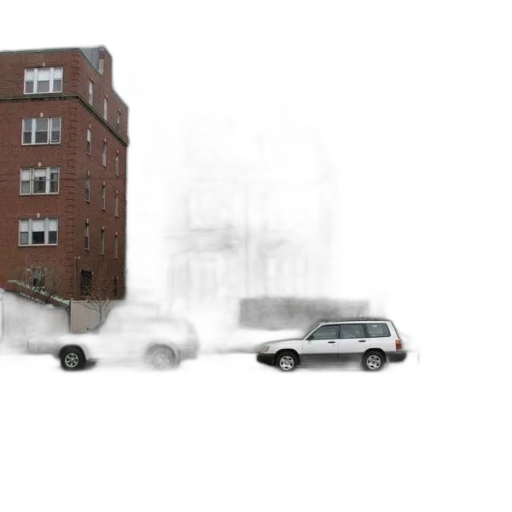 car, building, umbrella, robot, photorealistic, concept art, 3d render, pixel art transparent PNG cut-out