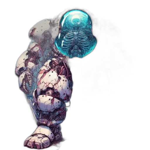 mask, creature, robot, face, concept art, fantasy art, 3d render, pixel art transparent PNG cut-out