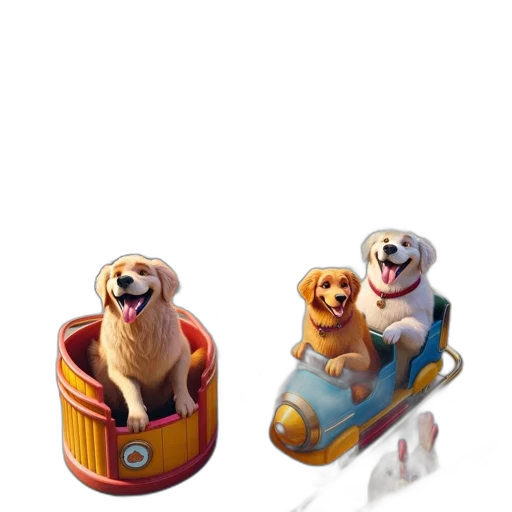 furniture, shoes, car, animal, 3d render, photorealistic, concept art, dog-centric transparent PNG cut-out