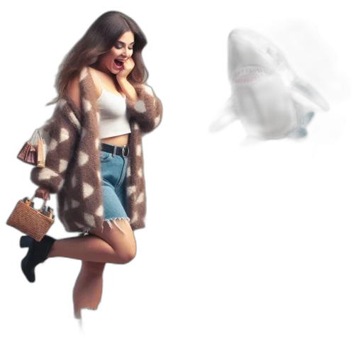 creature, jacket, dress, shoes, concept art, pixel art, 3d render, photorealistic transparent PNG cut-out
