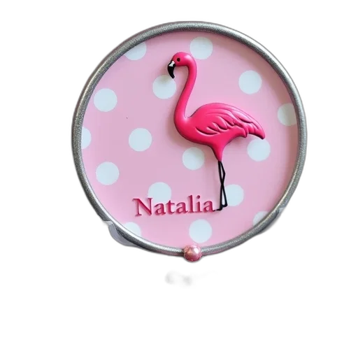 jewelry, 3d render, photorealistic, close-up, view, pink, white, polka transparent PNG cut-out