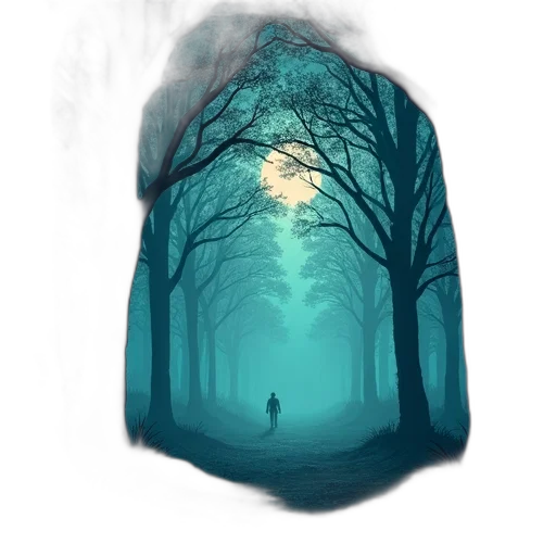 tree, creature, bottle, mask, concept art, fantasy art, watercolor, pixel art transparent PNG cut-out