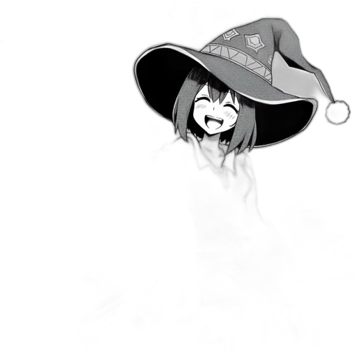 hat, mask, staff, creature, concept art, fantasy art, anime, cartoon transparent PNG cut-out