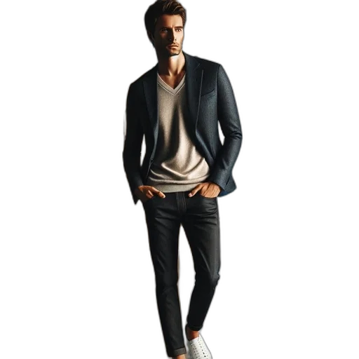 jacket, 3d render, photorealistic, concept art, cartoon, monochrome, dark, earth tones transparent PNG cut-out