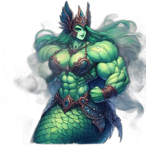 dragon, fantasy art, concept art, pixel art, comic book art, green, green-skinned, trident-wielding transparent PNG cut-out