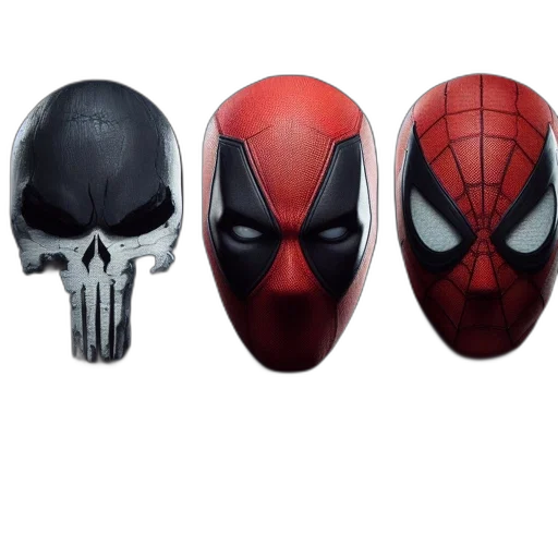 mask, face, concept art, comic book art, 3d render, photorealistic, three, distinct transparent PNG cut-out