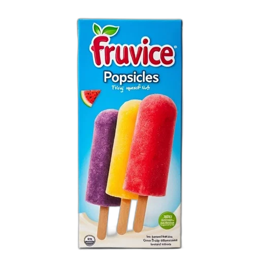 food, box, fruvice, popsicles, variety, fruit, flavors, blue transparent PNG cut-out