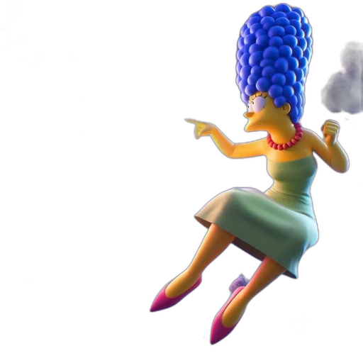 hair, dress, creature, crown, 3d render, concept art, vaporwave, underwater transparent PNG cut-out