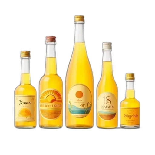 bottle, first, image, shows, collection, six, bottles, different transparent PNG cut-out