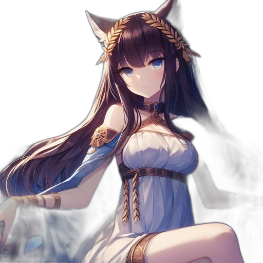 dress, staff, crown, dragon, fantasy art, anime, concept art, pixel art transparent PNG cut-out