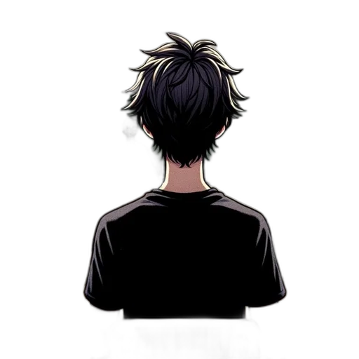 staff, hair, face, jacket, pixel art, anime, concept art, cartoon transparent PNG cut-out