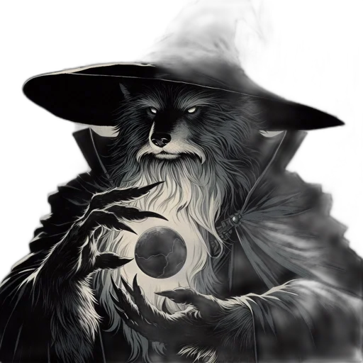 staff, mask, dragon, hat, fantasy art, concept art, photorealistic, comic book art transparent PNG cut-out