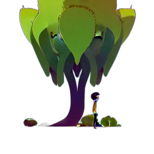tree, crown, creature, staff transparent PNG cut-out