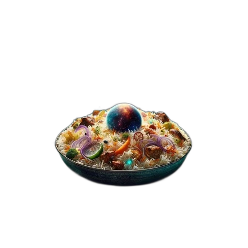 jewelry, food, crown, hat, 3d render, photorealistic, outer space, elaborate transparent PNG cut-out