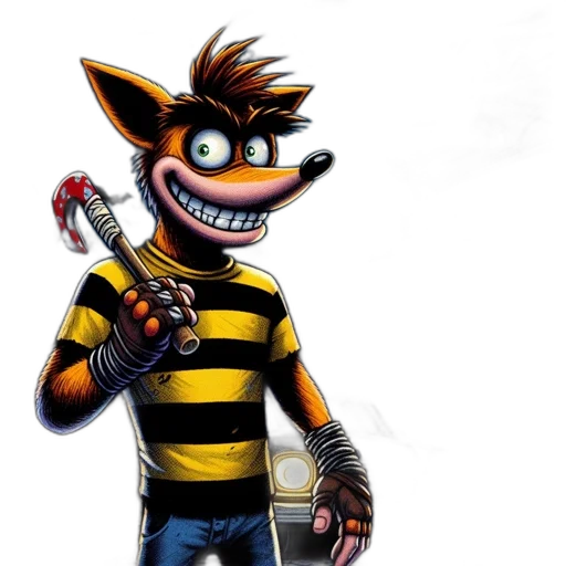 staff, animal, creature, mask, concept art, cartoon, 3d render, comic book art transparent PNG cut-out