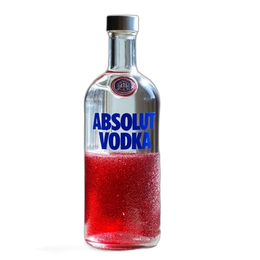 bottle, weapon, food, 3d render, photorealistic, vaporwave, absolut, vodka transparent PNG cut-out