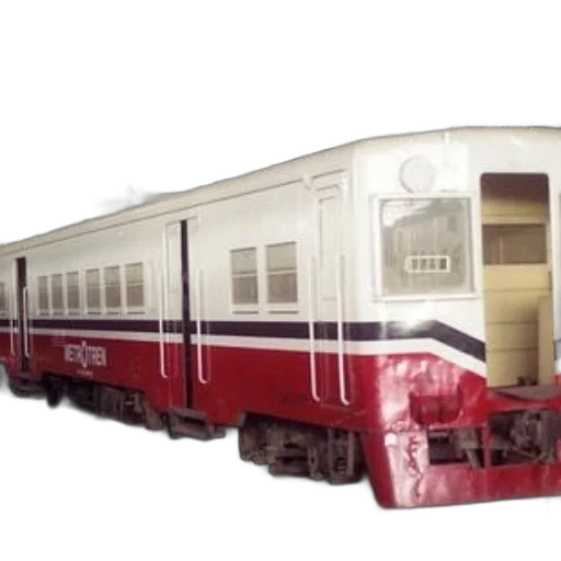 3d render, photorealistic, concept art, red, white, train, car, word transparent PNG cut-out