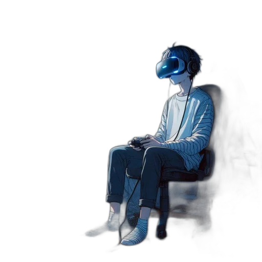 mask, robot, jacket, face, concept art, vaporwave, cyberpunk, 3d render transparent PNG cut-out