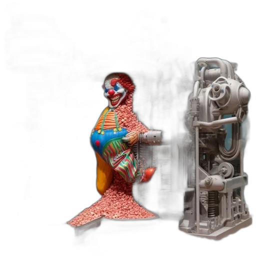 robot, mask, creature, dress, concept art, 3d render, fantasy art, comic book art transparent PNG cut-out