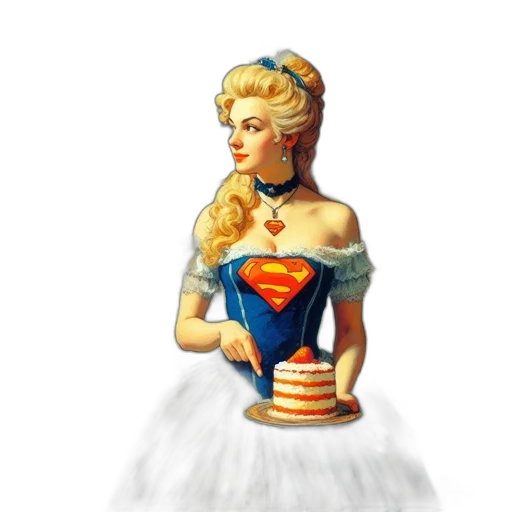 dress, crown, jewelry, staff, comic book art, pixel art, concept art, 3d render transparent PNG cut-out