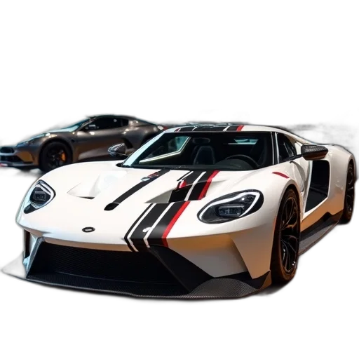 car, 3d render, photorealistic, concept art, sleek, white, sports, black transparent PNG cut-out