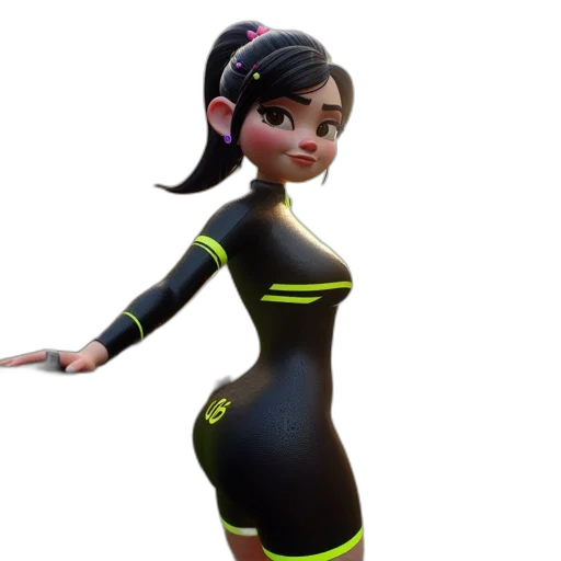 dress, staff, concept art, 3d render, cartoon, fantasy art, neon, animation transparent PNG cut-out