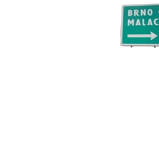 3d render, concept art, monochrome, green, highway, sign, pointing, brno transparent PNG cut-out