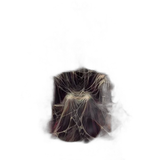 hair, crown, mask, creature, photorealistic, 3d render, concept art, watercolor transparent PNG cut-out