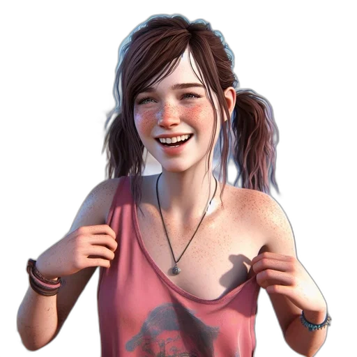 face, staff, dress, concept art, photorealistic, 3d render, fantasy art, smiling transparent PNG cut-out